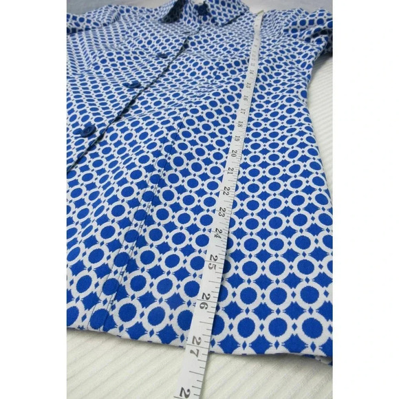 PEACE of CLOTH Jillian Geometric Pattern Blazer Blue White Size Med RARE - Picture 10 of 12